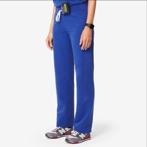 FIGS High Waisted Livingston Basic Scrub Pant - Winning Blue M/P (Medium/Petite)